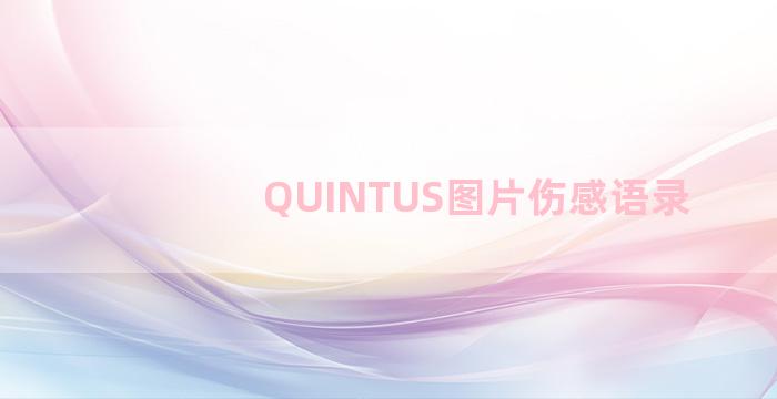 QUINTUS图片伤感语录