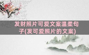 发财照片可爱文案温柔句子(发可爱照片的文案)