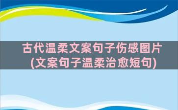 古代温柔文案句子伤感图片(文案句子温柔治愈短句)