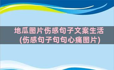 地瓜图片伤感句子文案生活(伤感句子句句心痛图片)