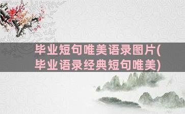 毕业短句唯美语录图片(毕业语录经典短句唯美)