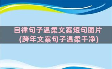 自律句子温柔文案短句图片(跨年文案句子温柔干净)